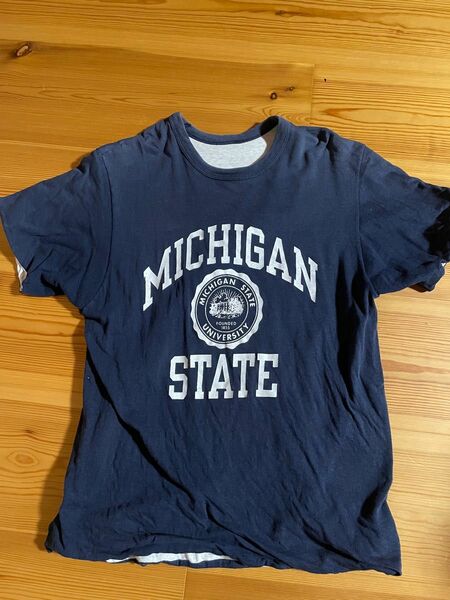 チャンピオン リバーシブルT L トリコタグ MICHIGAN STATE