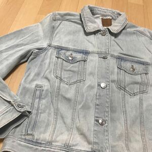 American Eagle American Eagle повреждение обработка Denim жакет G Jean джинсовый жакет длинный рукав верхняя одежда L размер женский мужской .a23