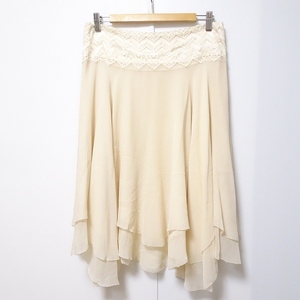 #anc Scapa SCAPA skirt 42 ivory silk race flair chiffon lady's [717943]