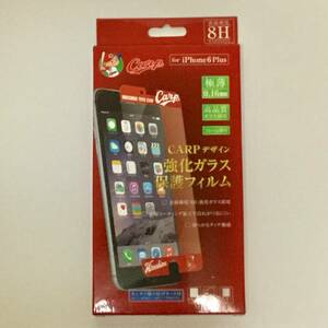 ※新品※広島東洋カープ CARPデザイン強化ガラス 保護フィルム iPhone 6Plus用■送料140円～■ネコポス匿名発送対応