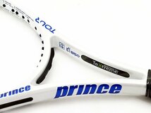 ●新品未使用!! PRINCE/プリンス 硬式テニスラケット TOUR100 7TJ175 2022年モデル ピュアホワイト×ブルー グリップサイズG2 (4 1/4)_画像3