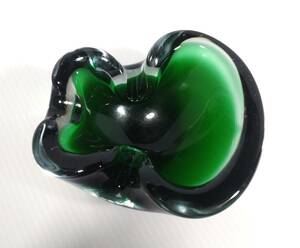 ビンテージ　ムラノガラス灰皿 　Vintage Small Italian Ashtray Murano Glass