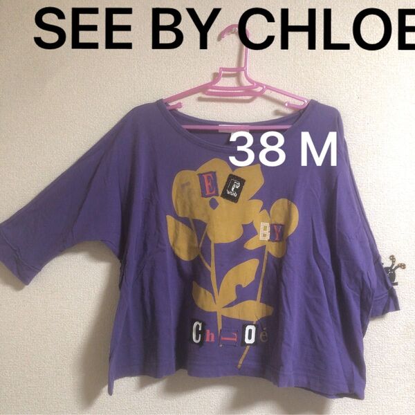 同梱¥500 SEE BY CHLOE 7分袖 紫 Tシャツ