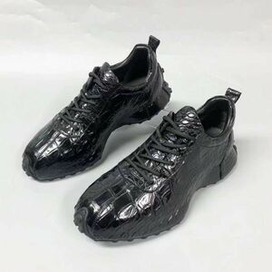  size selection possible wani leather crocodile original leather men's leather shoes light weight sneakers leather shoes walking shoes outdoor sport shoes 