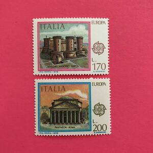 外国未使用切手★イタリア 1978年 ヨーロッパ切手 2種