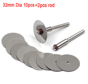 [ special price goods ] cutting blade 10pc+ rod 2pc set * blade diameter 32mm Mini router / dragon ta-*s Ritter blade cutting disk c1246