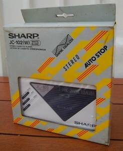  sharp SHARP carry cassette stereo JC-102 Showa Retro cassette player 