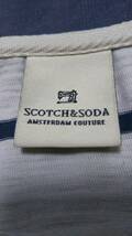 美品 SCOTCH＆SODA 半袖ポロシャツ サイズS ボーダー ヴィンテージ加工 スコッチアンドソーダ 両面刺繍 コットン 欧州 ヨーロッパ_画像7