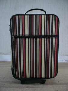 3408　茶×白×ピンク　スーツケース　キャリケース　旅行用　ビジネストラベルバック