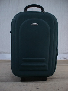 3409　BON VOYAGE　緑　鍵付　スーツケース　キャリケース　旅行用　ビジネストラベルバック