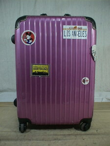 3419　ピンク TSAロック付　スーツケース　キャリケース　旅行用　ビジネストラベルバック