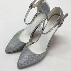  postage included *YINGZIXY* Kirakira pumps party pumps pin heel * silver *23.0.#50520s390