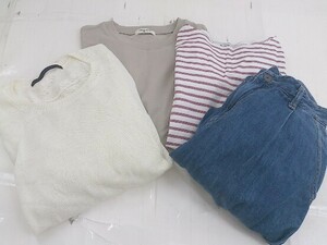 ◇ 《 UNITED ARROWS/KBF+ 他 まとめ売り4点セット サイズM&F&M相当 ニット Tシャツ パンツ レディース メンズ 》 P 1204040000207