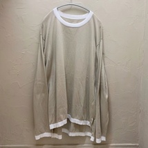 Maison Margiela メゾンマルジェラ 20SS コントラストトップ クルーネックニットトレーナー SIZE L ベージュ 【代官山05】_画像1