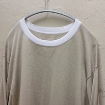 Maison Margiela メゾンマルジェラ 20SS コントラストトップ クルーネックニットトレーナー SIZE L ベージュ 【代官山05】_画像2