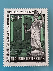 オーストリア切手神話の彫像★ 国会議員と科学者会議、ウィーン 1964年未使用 c12