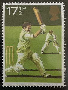 イギリス切手★クリケットスポーツ100年 1980年未使用 F8