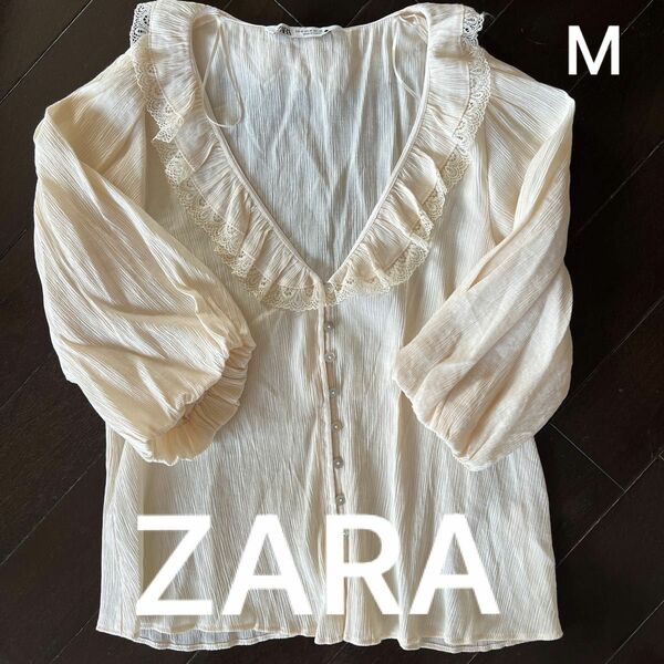 ZARA シフォンブラウス