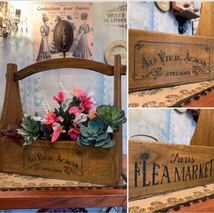 アンティークスタイル ガーデン オーナメント Wooden flower box フラワーボックス #インテリア雑貨 #店舗什器 #junk garden #古木 _画像8