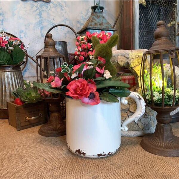 ガーデン雑貨/ガーデン オーナメント/ 大きなマグカップのプランターカバー #インテリア雑貨 #店舗什器 #junk garden #マグカップ