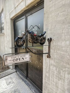  american bike bike shop ornament signboard OPEN&CLOSED autograph board # spanner bracket # Harley Davidson store furniture garage miscellaneous goods BASE