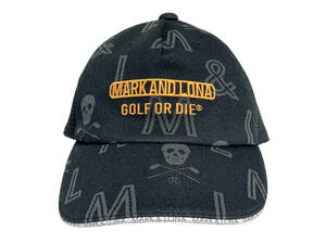 未使用品 MARK&LONA マークアンドロナ マーク&ロナ メッシュキャップ モノグラム スカル GOLF OR DIE ゴルフ MLF-1A-FC23