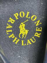 未使用品 US8.5 紺 POLO by Ralph Lauren ポロ ラルフローレン スリッポン スニーカー Pロゴ ワッペン ネイビー_画像6