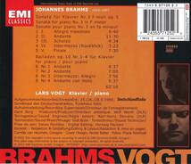 廃盤超希少 初期EU盤 ラルス・フォークト ブラームス ピアノ・ソナタ 第3番 4つのバラード Op.10 _画像2