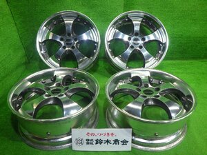 中古 18インチ 18×7.5J 5穴 エンケイ AME シャレン シュリフト 社外 アルミホイール 4本セット 深リム アルファード ハリアーなど