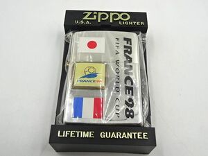 ☆Zippo ジッポー FIFA WORLD CUP FRANCE'98 シリアルNo入り 1998年製 未使用 現状渡し オイルライター 喫煙グッズ コレクション☆