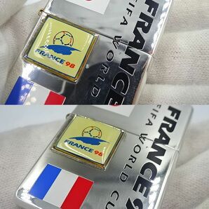 ☆Zippo ジッポー FIFA WORLD CUP FRANCE'98 シリアルNo入り 1998年製 未使用 現状渡し オイルライター 喫煙グッズ コレクション☆の画像2