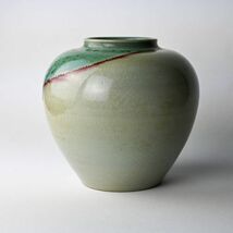 上野焼 裏印『甫』 花瓶 花器 壺 陶器 遠州七窯 IRF062_画像7