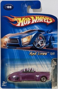 2005 #100 ホットウィール Tail Dragger テイル ドラッガー Hot Wheels Red Lines 5/5 紫 Purple