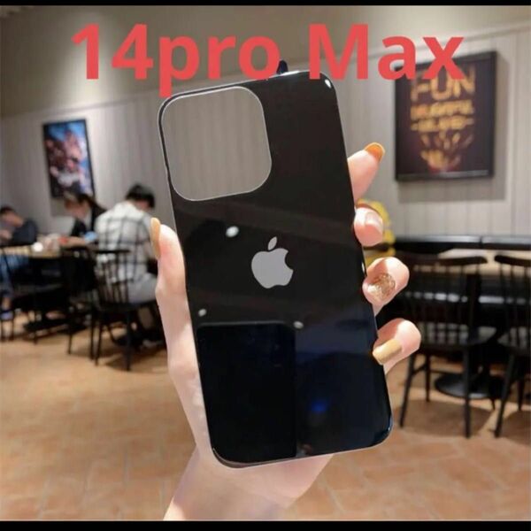 iphone 14proMaxバックガラスフィルム　背面フィルム(黒)