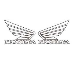 Honda NEWウイングデカール11(パールホワイト) 【ミニモト】【minimoto】【ホンダ 4mini】【ツーリング】【カスタム】