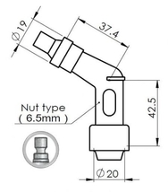 プラグキャップ VD05Eタイプ アングル120度【ポスト投函便】【ミニモト】【minimoto】【ホンダ 4mini】【ツーリング】【カスタム】_画像2