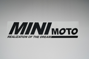 MINIMOTOロゴステッカー ブラック 300×75mm 【ミニモト】【minimoto】【ホンダ 4mini】【ツーリング】【カスタム】