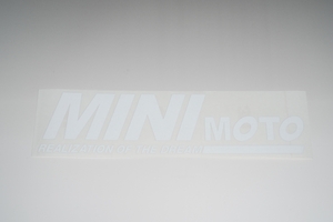 MINIMOTOロゴステッカー ホワイト 300×75mm 【ミニモト】【minimoto】【ホンダ 4mini】【ツーリング】【カスタム】