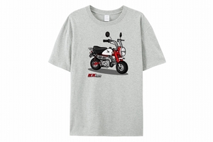 MINIMOTOロゴ入りTシャツ Z50J モンキー グレーL 【ミニモト】【minimoto】【ホンダ 4mini】【ツーリング】【カスタム】