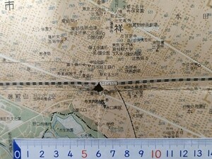 mc13【地図 鳥瞰図】吉祥寺 三鷹市 小金井町 昭和29年 ※難あり [国鉄武蔵野競技場線 グリーンパーク野球場 西武新小金井中島飛行機引込線