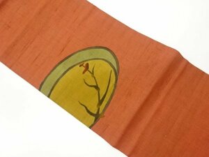 Art hand Auction ys6444601; सोसू हाथ से बुने हुए पोंजी, पौधे के पैटर्न की कढ़ाई के साथ हाथ से पेंट किया गया सर्कल, नागोया ओबी [पुनर्नवीनीकरण] [पहनना], बैंड, नागोया ओबी, अनुरूप