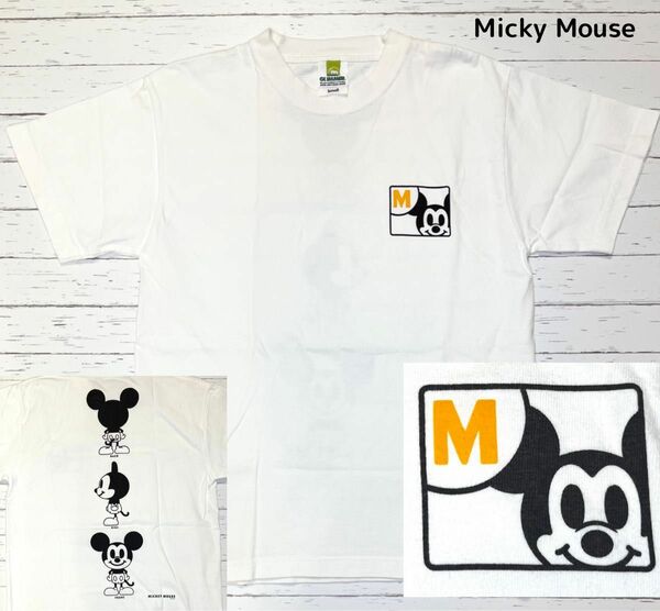 【GLIMMER x Micky】ミッキーマウス　パックプリント　Tシャツ(S