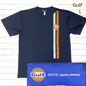 美品　値下げ!【Gulf】ガルフ　ロゴ　ライン　Tシャツ(L)