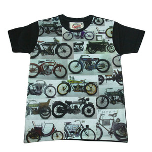 バイク モペット お洒落 自転車 レトロ ヴィンテージ ストリート系 デザインTシャツ おもしろTシャツ メンズ 半袖★tsr0043-blk-m