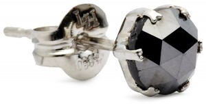  new goods regular goods lion Heart LION HEART platinum PT900 black diamond Monde 0.5ct single earrings 04E12PS/L