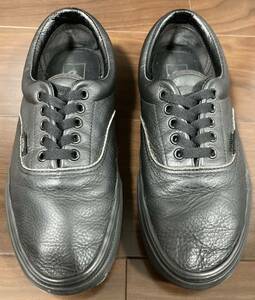 VANS ERA (LEATHER) BLACK MONO (ヴァンズ エラ レザー ブラック モノ 黒)26.0cm 721454