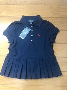 新品　未使用品　POLO RALPH LAUREN ラルフローレン 紺色　半袖ポロシャツ　サイズS 7歳　130