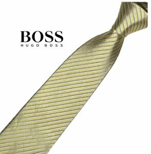 HUGO BOSS necktie a little small . same color series stripe pattern USED Hugo Boss reji men taru used t400