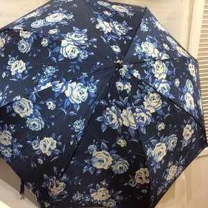  new goods * folding parasol general merchandise shop commerce material navy flower pattern sack attaching silk material 