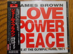 国内盤美品【 James Brown / Love Power Peace Live At The Olympia Paris 1971 】 Bootsy Collins Fred Wesley Bobby Byrd Jabo Starks